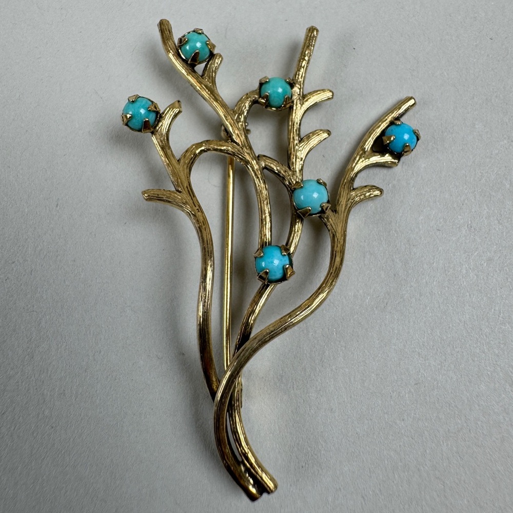 Vintage Turquoise Brooch